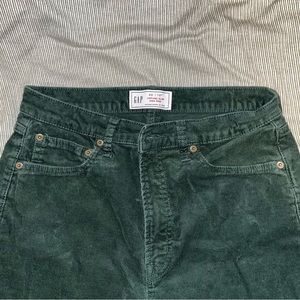 Green corduroy pants